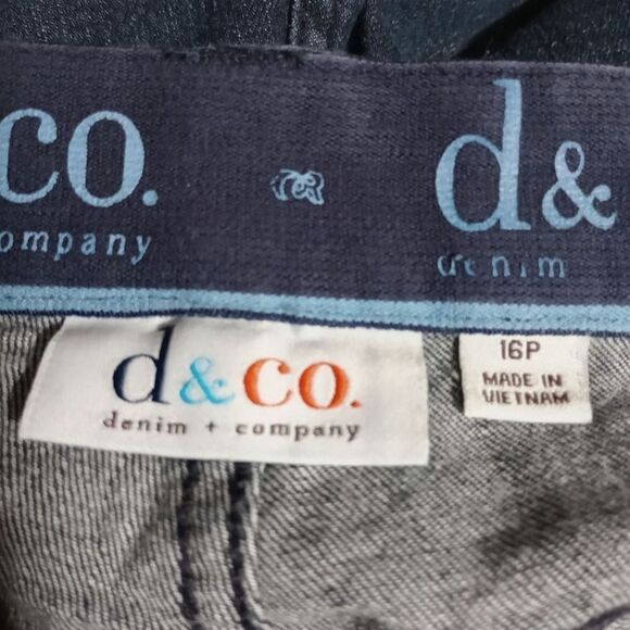 Denim and Co Jeans Ladies 16 Petite Dark Wash Comfort Waist - Picture 5 of 8